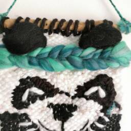 Panda Eating Bamboo Nursery Wall Hanging - thumbnail 4
