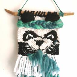 Panda Eating Bamboo Nursery Wall Hanging - thumbnail 2