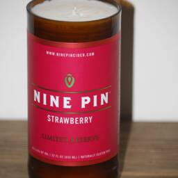 Nine Pin Strawberries & Cream Scented Soy Candle - thumbnail 2