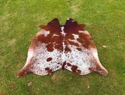 Genuine Tricolor Brazilian Hair On Cowhide Rug, Cow Hide Rug - thumbnail 1