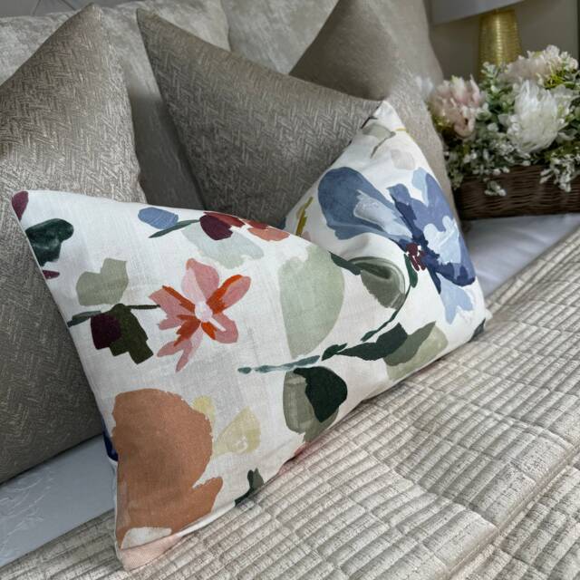 Scatter Lumbar Cushion Cover, John Lewis & Partners Atulya Fabric, Floral Cushion Cover, Pillow Worldwide Shipping - image 1