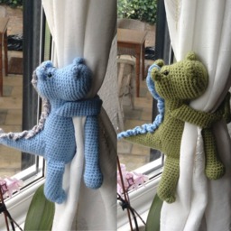 Dinosaur Curtain Tie - Single, Animal Back, Nursery Tie, Amigurumi Dinosaur, Crochet Dragon, New Baby Gift, Decoration - thumbnail 4