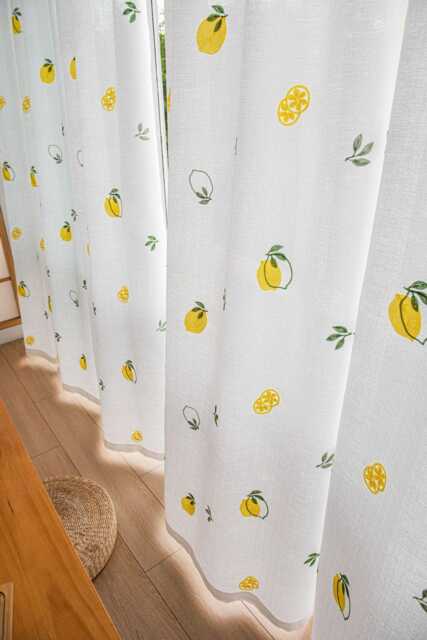 Custom Curtains Lemon Net Sheer Voile Curtain For Bedroom Living Room - image 1