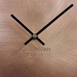 Personalised Bronze Wall Clock - 8Th 19Th Anniversary Gift Silent Engraved Made in Australia - thumbnail 4