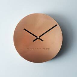 Personalised Bronze Wall Clock - 8Th 19Th Anniversary Gift Silent Engraved Made in Australia - thumbnail 3