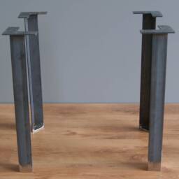 Angle Iron Table Legs - Steel Furniture Feet, Set Of 4 - thumbnail 2