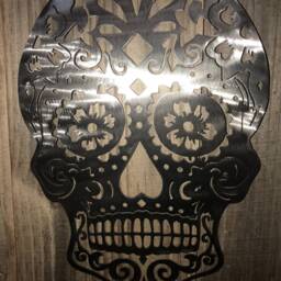 Sugar Skull Metal Wall Art, Day Of The Dead, Dia De Los Muertos - thumbnail 2