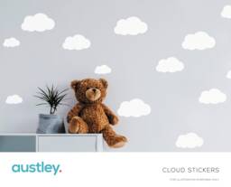 104 Cloud Stickers, Wall Decals, Art, Office, Nursery, Bedroom, Living Room - thumbnail 1