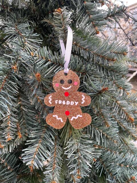 Personalised Gingerbread Man Tree Decoration, Person Bauble, Personalised Dec For Kids - image 1