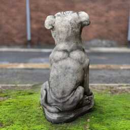 Stone Large Bull Terrier Statue Concrete Dog Sculpture Outdoor Staffordshire Decor Cement Pet Figure Memorial Art Lawn Ornament - thumbnail 4
