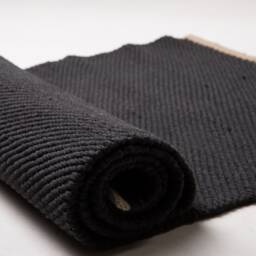 Black Scandinavian Rug Soft Accent Floor Rug - thumbnail 2