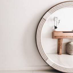 Large Round Rope Mirror - Nautical Coastal Home Decor - 35.4 - thumbnail 3