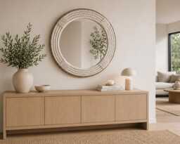 Large Round Rope Mirror - Nautical Coastal Home Decor - 35.4 - thumbnail 1
