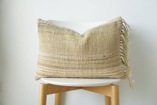 Brown Tribal Hemp Hand Woven Natural Dye Color Pillow Cover - image 1