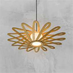 Natural Ufo Lampshade, Wood Ceiling Light, Scandinavian Pendant, Brada, Lamp, Plywood Chandelier, Pendant Light - thumbnail 1