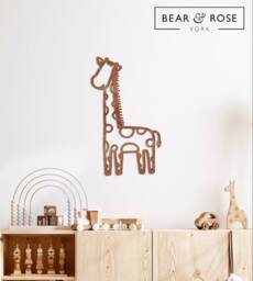 Giraffe Safari Wall Decor - Nursery/Kids Animals Children Room - thumbnail 1