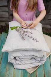 Queen Size Linen Bedding Set Of 3 Pc - Us Duty Paid