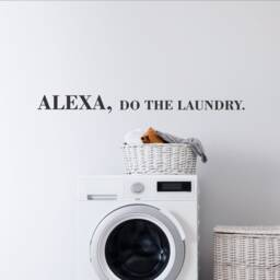 Alexa Do The Laundry Wall Decal, Saying, Phrases, Room Decals, Funny Quotes - thumbnail 2