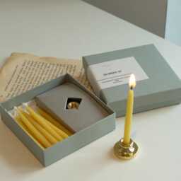 Zen Mindful Candle Set Of 12/Christmas Gift Beeswax Meditation Candle Smokeless & Dipless - thumbnail 1