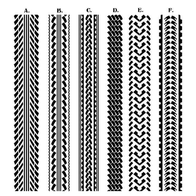 Tire Tracks, Motorcycle, Car, By The Section, Tread Art, Tred Decal, Bmx, Auto Vinyl, Automobile Sticker, Garage Decor - image 1