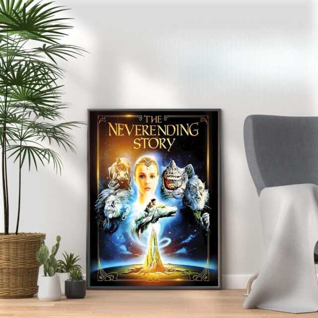 The Neverending Story Print Retro 80S Movie Poster, Home Decor - image 1