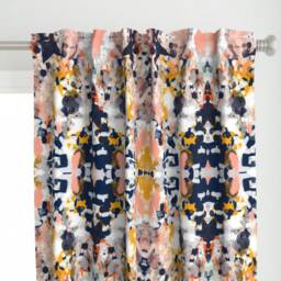 Abstract Curtain Panel - Watercolor Boho Painting Home Decor Girly Custom Stella Art Print By Charlottewinter - thumbnail 1