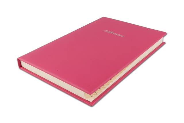 Leather Address Book A5 Contacts Tuscana Grained Print - image 1