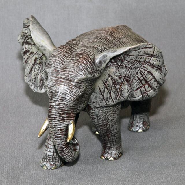 Bronze Elephant Figurine Limited Edition Signed Sculpture - image 1