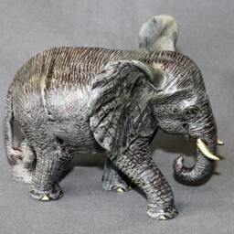 Bronze Elephant Figurine Limited Edition Signed Sculpture - thumbnail 2