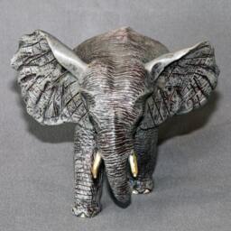 Bronze Elephant Figurine Limited Edition Signed Sculpture - thumbnail 3