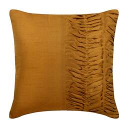 "Art Silk Gold Brown Sofa Pillow Cover 16""x16" - thumbnail 1