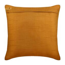 "Art Silk Gold Brown Sofa Pillow Cover 16""x16" - thumbnail 3