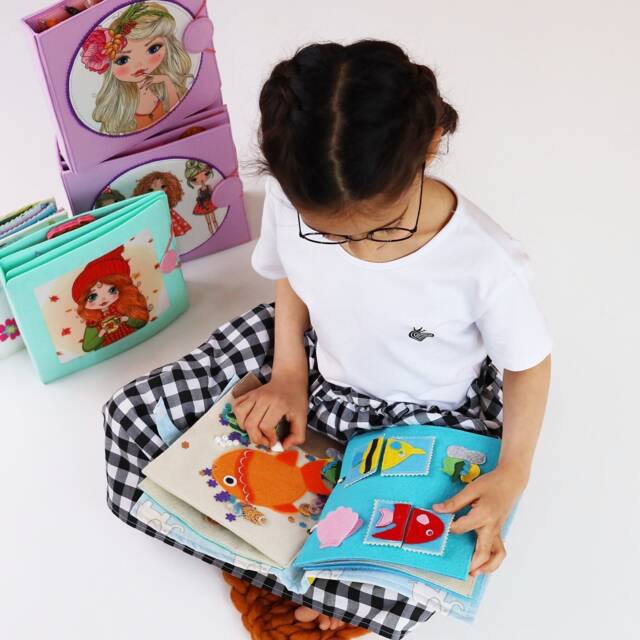 Travel Busy Book Toy, Quiet Activity For Fine Motor Skills, Felt Montessori Baby Waldorf Toddler Birthday Gift Boys/Girls - image 1