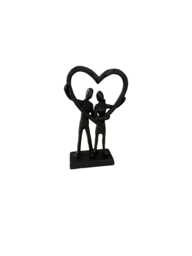 Our Shared Heart - Cast Iron Couple Sculpture A Beautiful Emblem Of United Love & Devotion Profound Connection Journey Loving - thumbnail 1