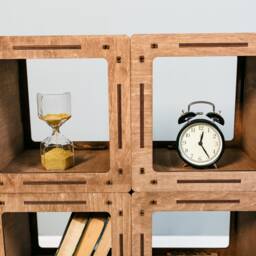 Wood Stained Box Floating Shelves, Wall Cube Square Shelves For Home Decor, House Items - thumbnail 2