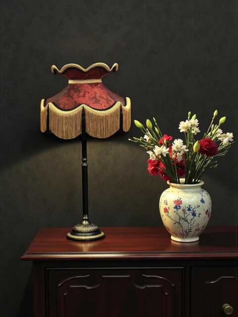 Burgundy Red Paisley Fabric Lampshade Handmade in The UK For Table & Floor Standard Lamp Shades, Ceiling Lights - image 1