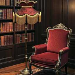 Burgundy Red Paisley Fabric Lampshade Handmade in The UK For Table & Floor Standard Lamp Shades, Ceiling Lights - thumbnail 2