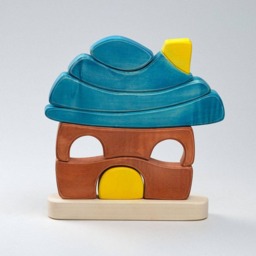 Wooden Baby Toys - Kids Figurine Eco Wood Active Educational Pyramid - thumbnail 2