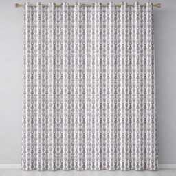 Tribal Ethnic Line Art Figures Seamless Pattern Readymade Eyelet Ring Top Thermal 100% Blackout Curtains - thumbnail 2