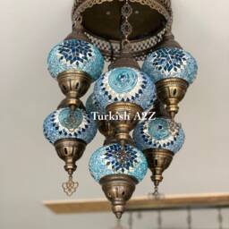 7 - Ball Sultan Chandelier - Medium Globe , Short Chandelier Flush Against The Ceiling - thumbnail 2