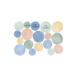 Watercolor Polka Dot Wall Decals Soft Pastel Nursery Decor - 140 Pack - thumbnail 2