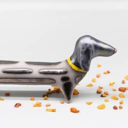 Ceramic Figurine Dog, Black Dog Dachshund Sculpture, Table Decoration, Handmade Art, Made To Order - thumbnail 2