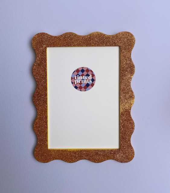 Wavy Picture Frame A4 - Glitter Copper Free Shipping Australia Gallery Wall Unique Home Decor Gift Australian Made