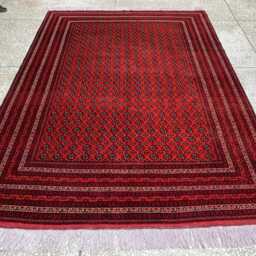 Vintage Mowri Gul Rug 9.6x6.6 Ft Hand-Knotted Afghan Wool Carpet - thumbnail 2