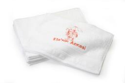 Personalized Kids Terry Cotton Towel Embroidered Redwork Design - thumbnail 1