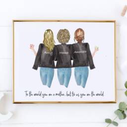 Personalised Mothers Day Gift From Daughter, Custom Mother Daughter Print, Mom Birthday Gift, Mother's Day Gift - thumbnail 2