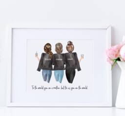 Personalised Mothers Day Gift From Daughter, Custom Mother Daughter Print, Mom Birthday Gift, Mother's Day Gift - thumbnail 1