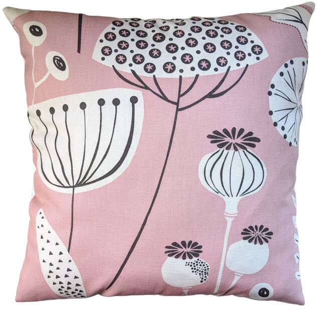 Cushion Cover in Blush Pink Retro Dandelion Clocks 16 - image 1