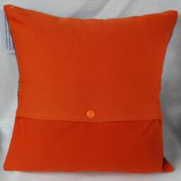 "Halloween Pumpkin Cushion, ""Jack-O-Lantern"", Tartan Decoration, Decor, Gift, Throw Pillow, Scottish Gifts 12" - thumbnail 2
