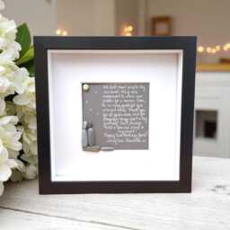 Best Friend Gift Framed Pebble Picture Besties Personalised Art Picture, Colleagues, Home Decor, Thank You Gift - thumbnail 1